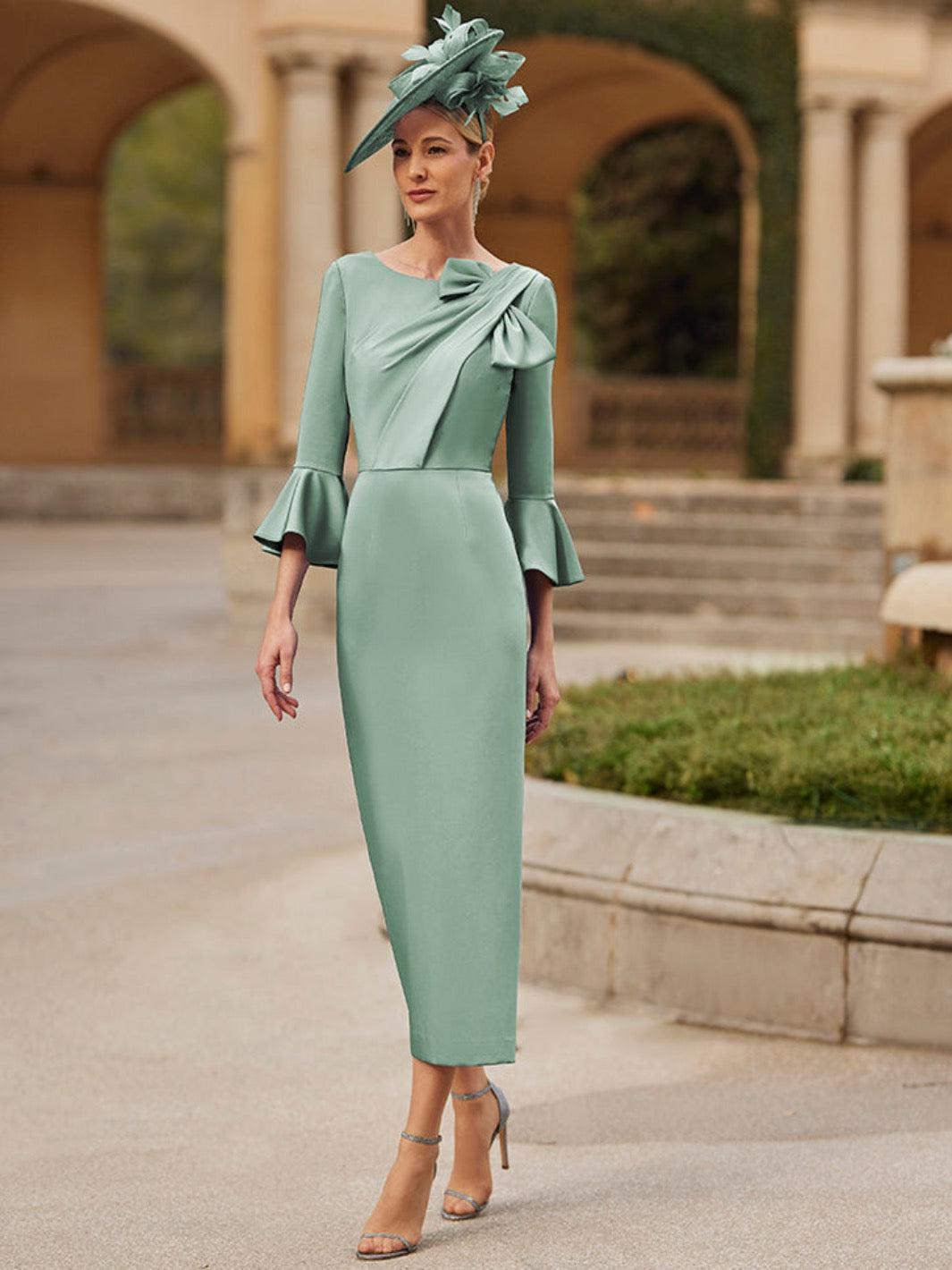 Mint green mother shop of the groom dress