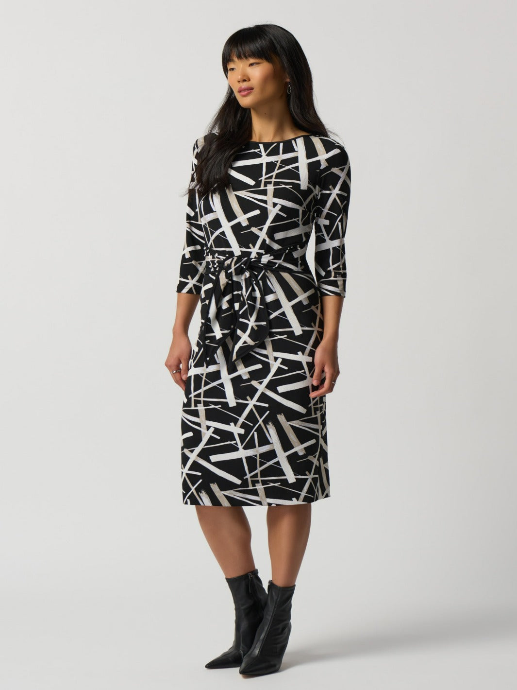 Joseph Ribkoff Abstract Print Dress In Black 233175 – Nicola Ross