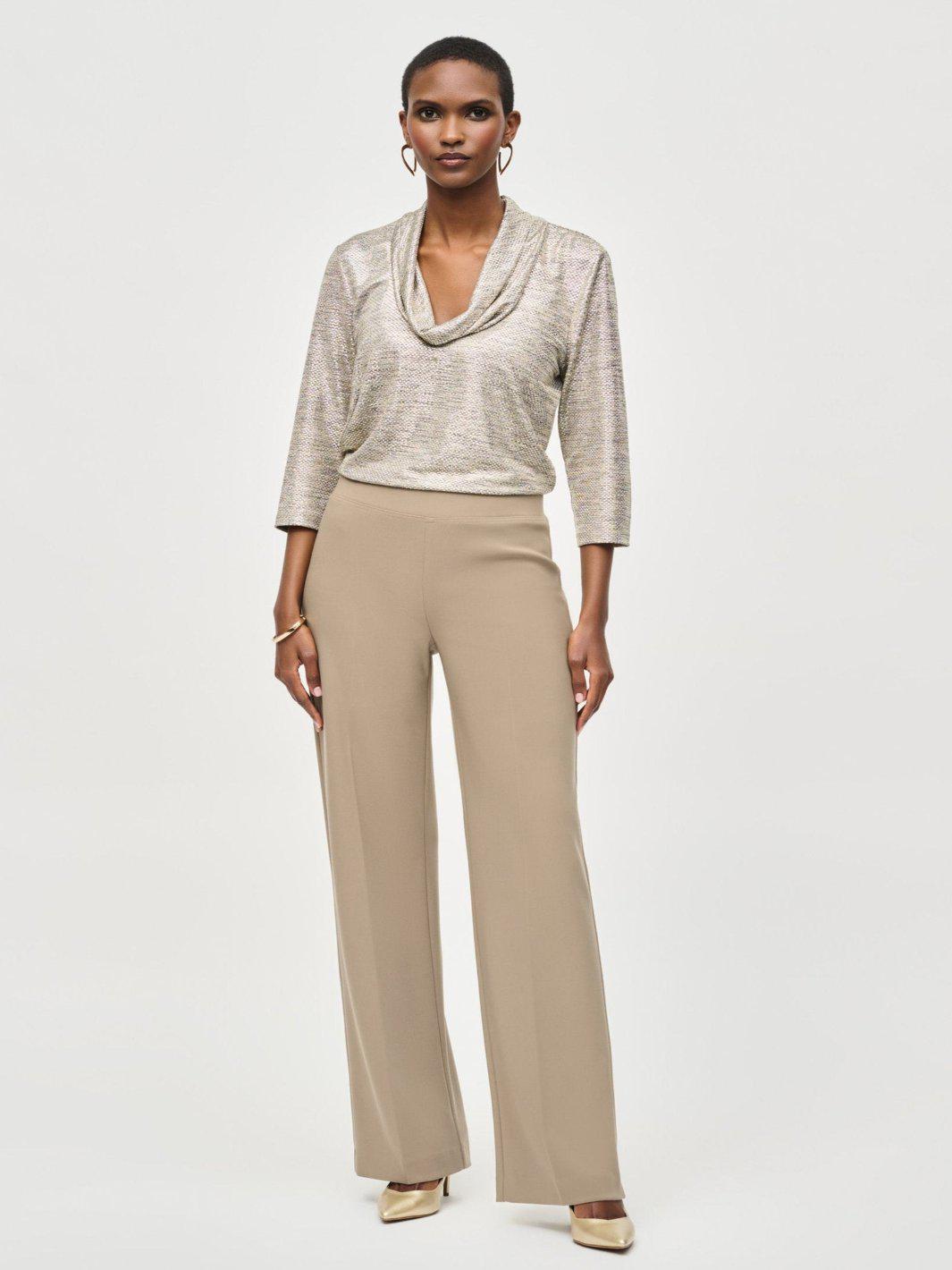 Joseph Ribkoff Wide Leg Trousers In Beige 153088F24 Nicola Ross