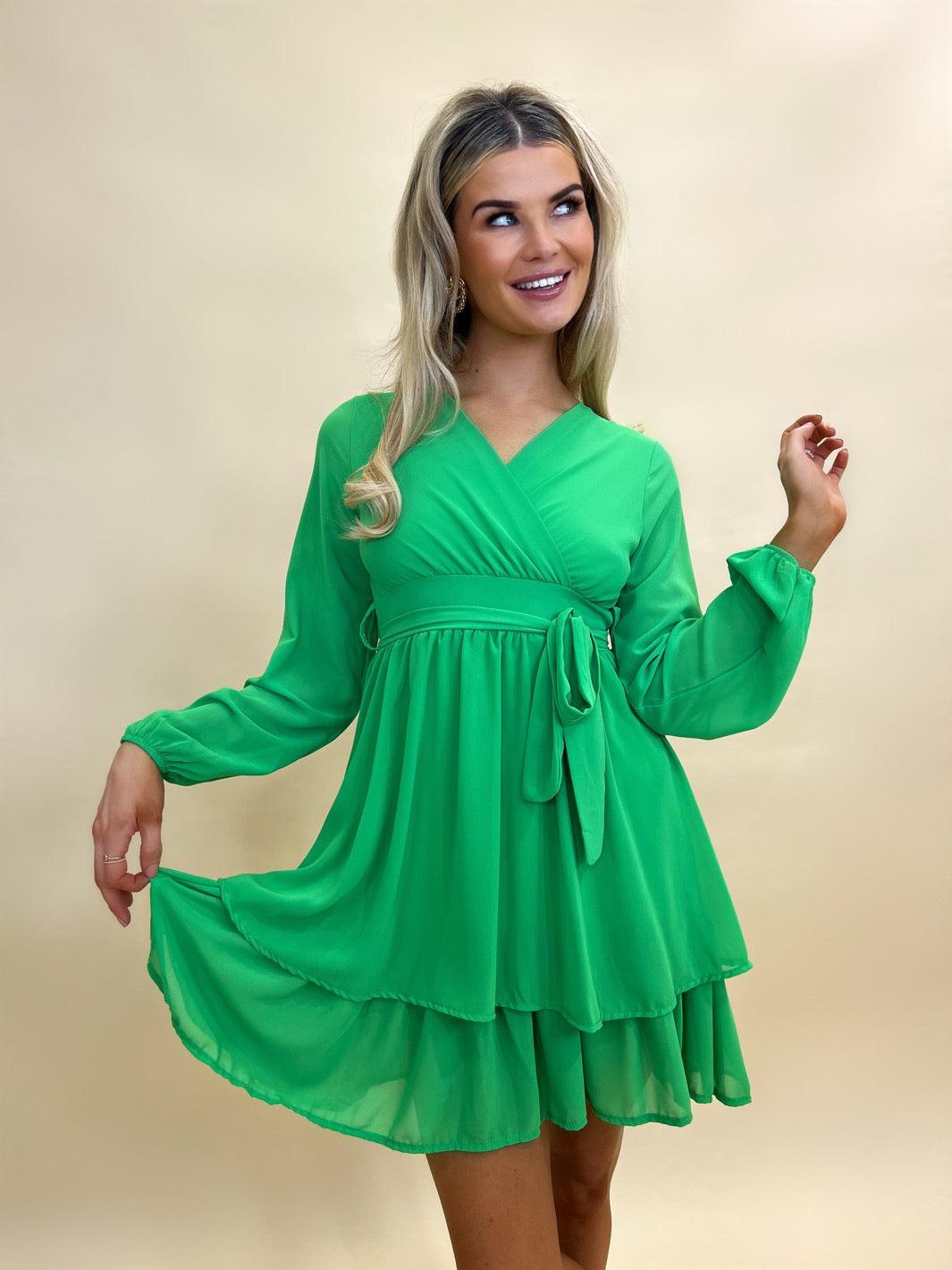 Pippa Ruffle Maxi Dress | Dusty Green