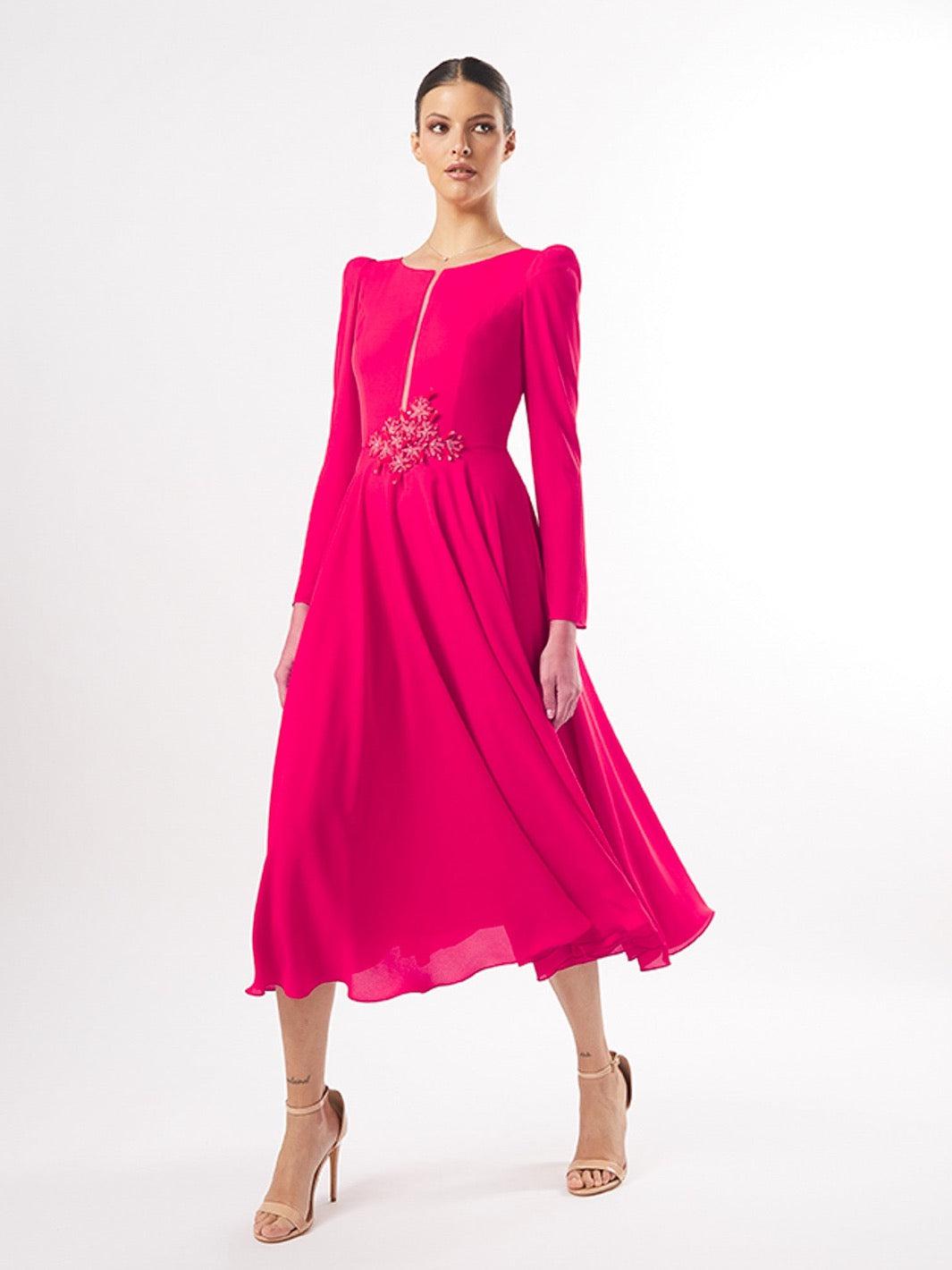 Carla Ruiz Dress 50505 In Fuchsia – Nicola Ross