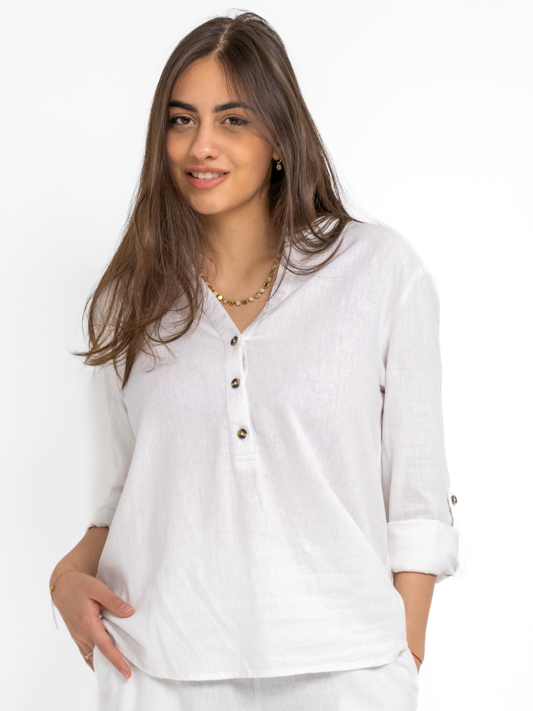 Freequent Linen Shirt In White – Nicola Ross