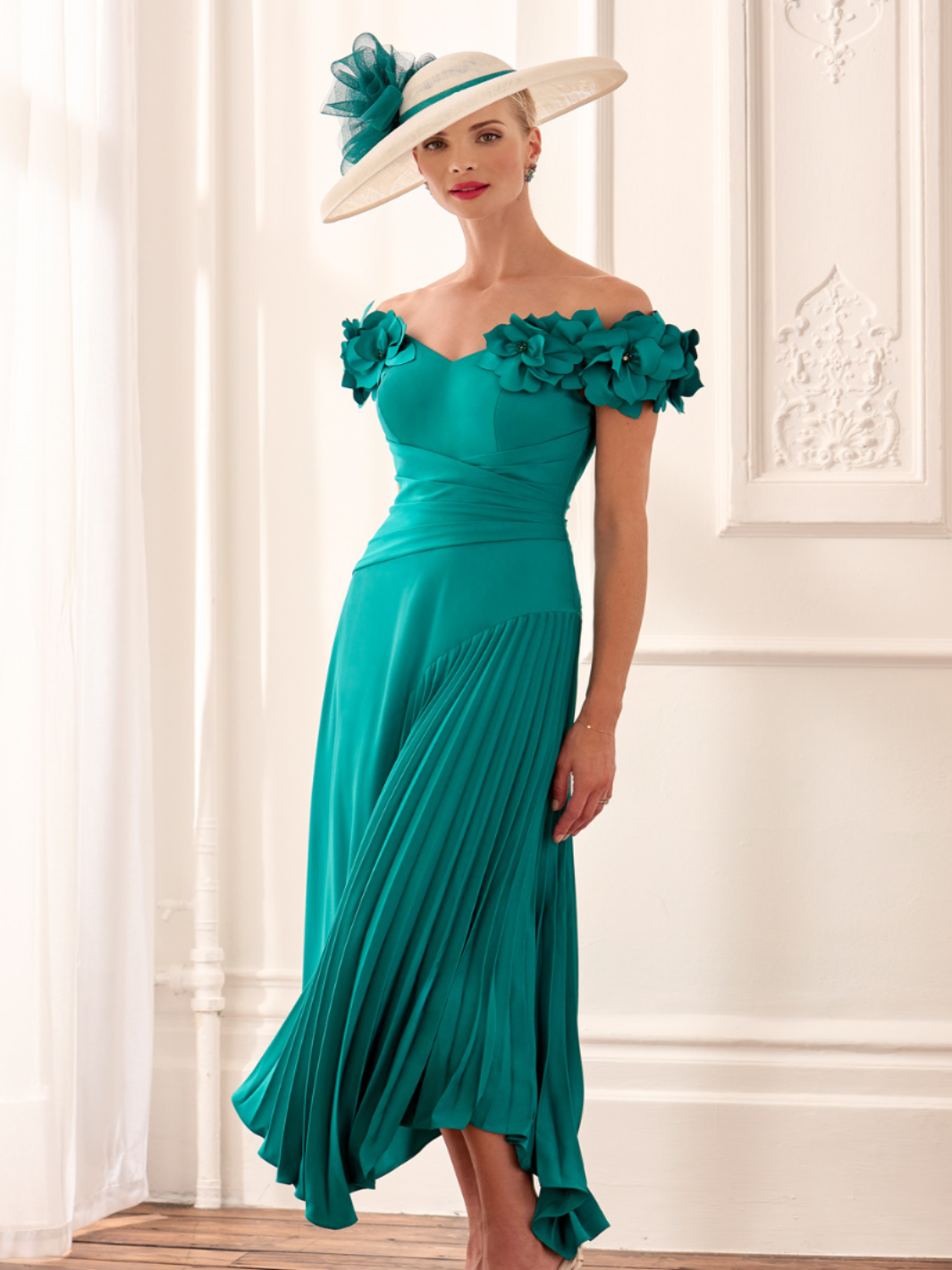 John Charles Dress 66632B In Green-Mother of the bride- mother of the groom -Nicola Ross