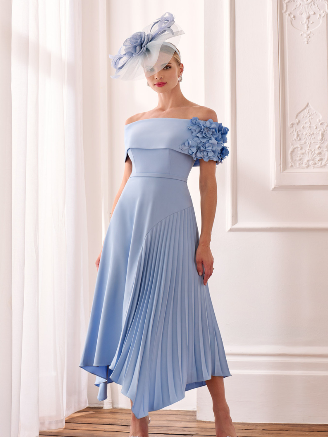 John Charles Dress 66655A In Sky Blue-Mother of the bride- mother of the groom -Nicola Ross