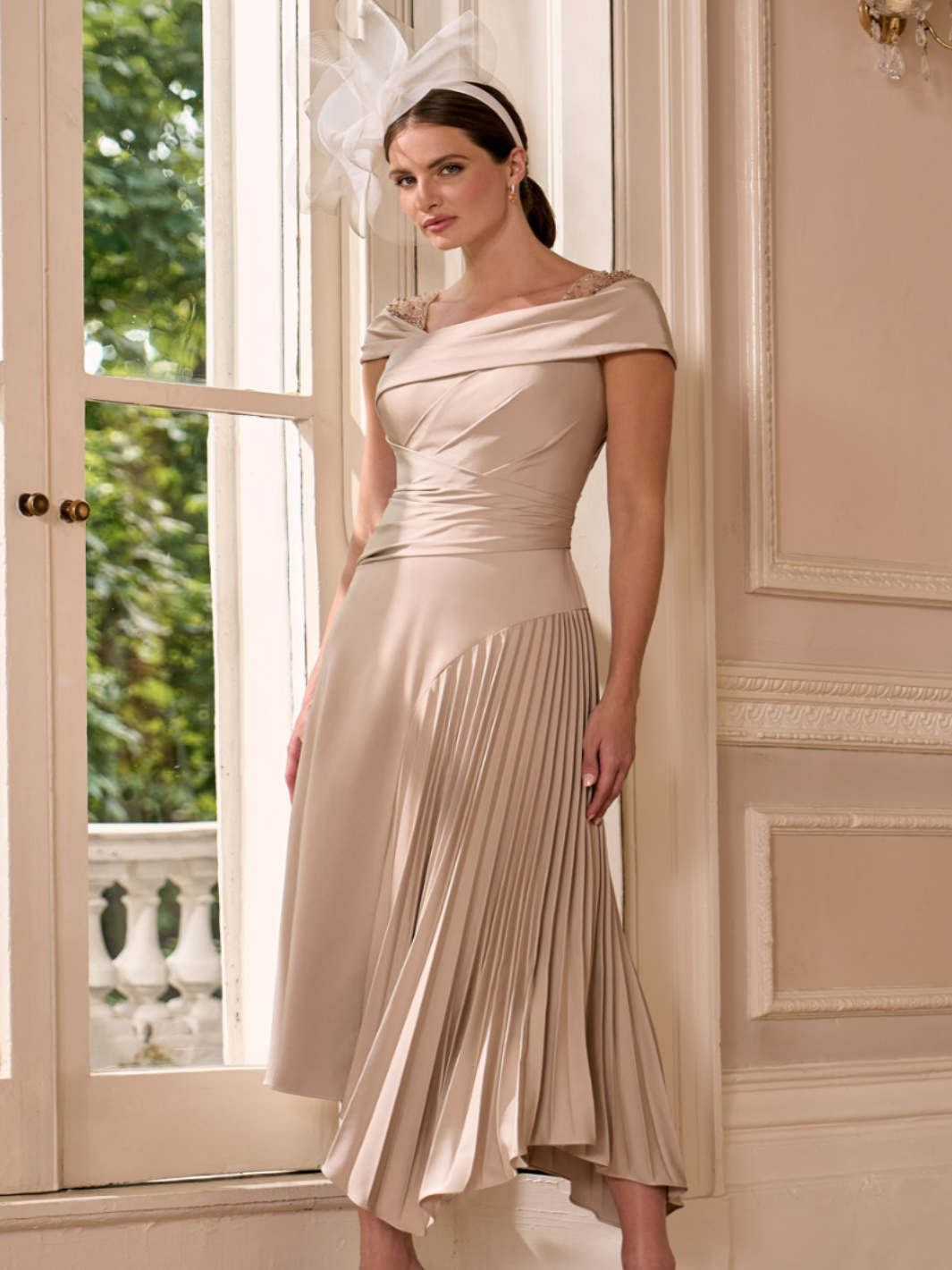 John Charles Dress 66661A In Champagne-Mother of the bride- mother of the groom -Nicola Ross