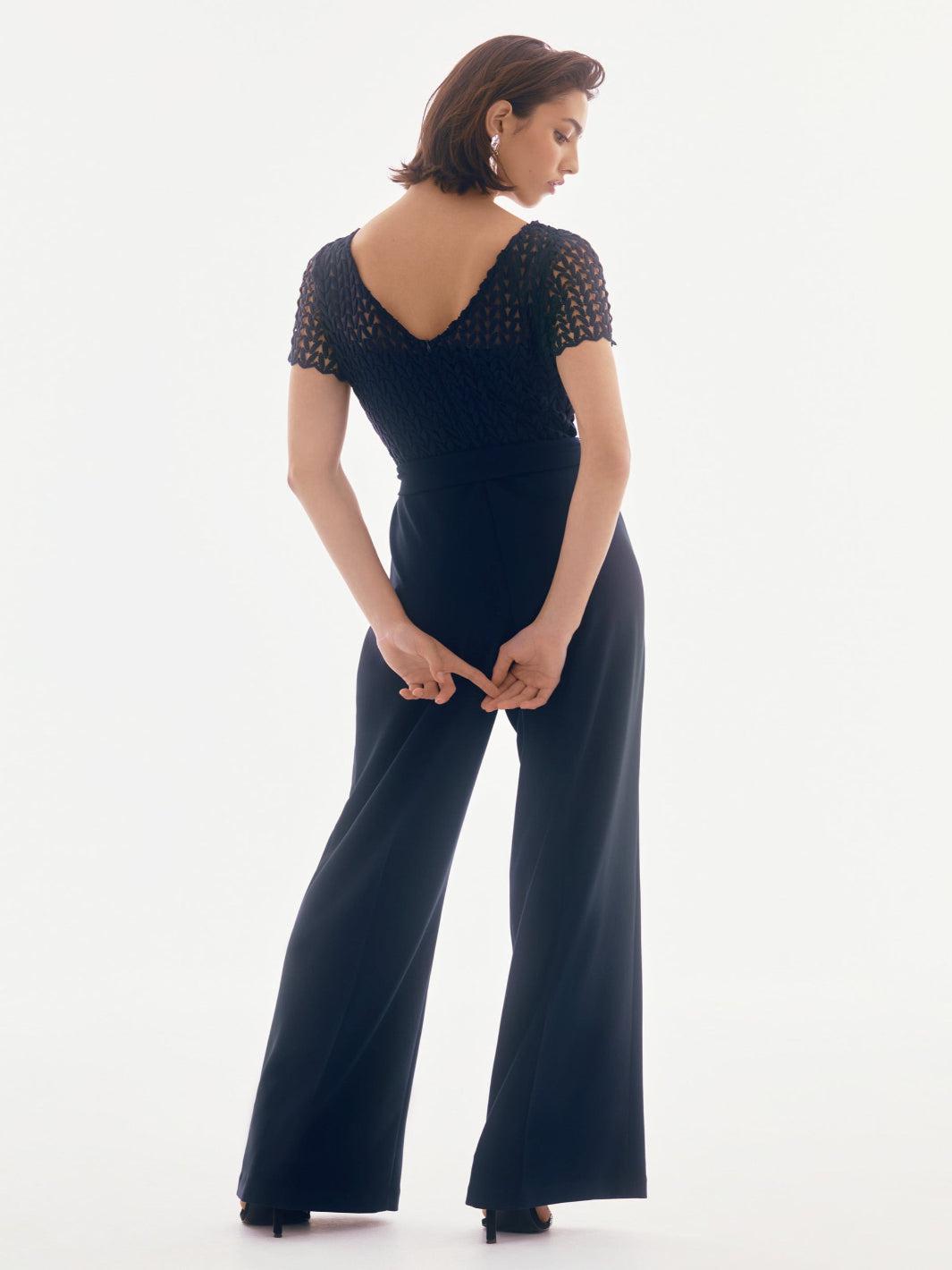 Joseph Ribkoff Full-length Formal Jumpsuit In Mignight Blue 251715-Nicola Ross