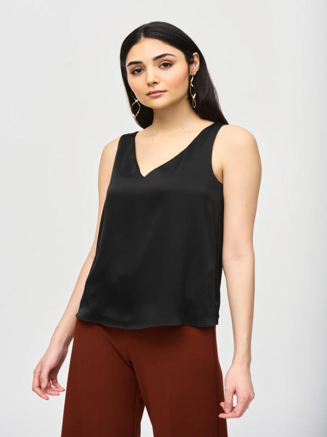 Joseph Ribkoff Minimalist Casual Tank Top In Black 243110-Nicola Ross