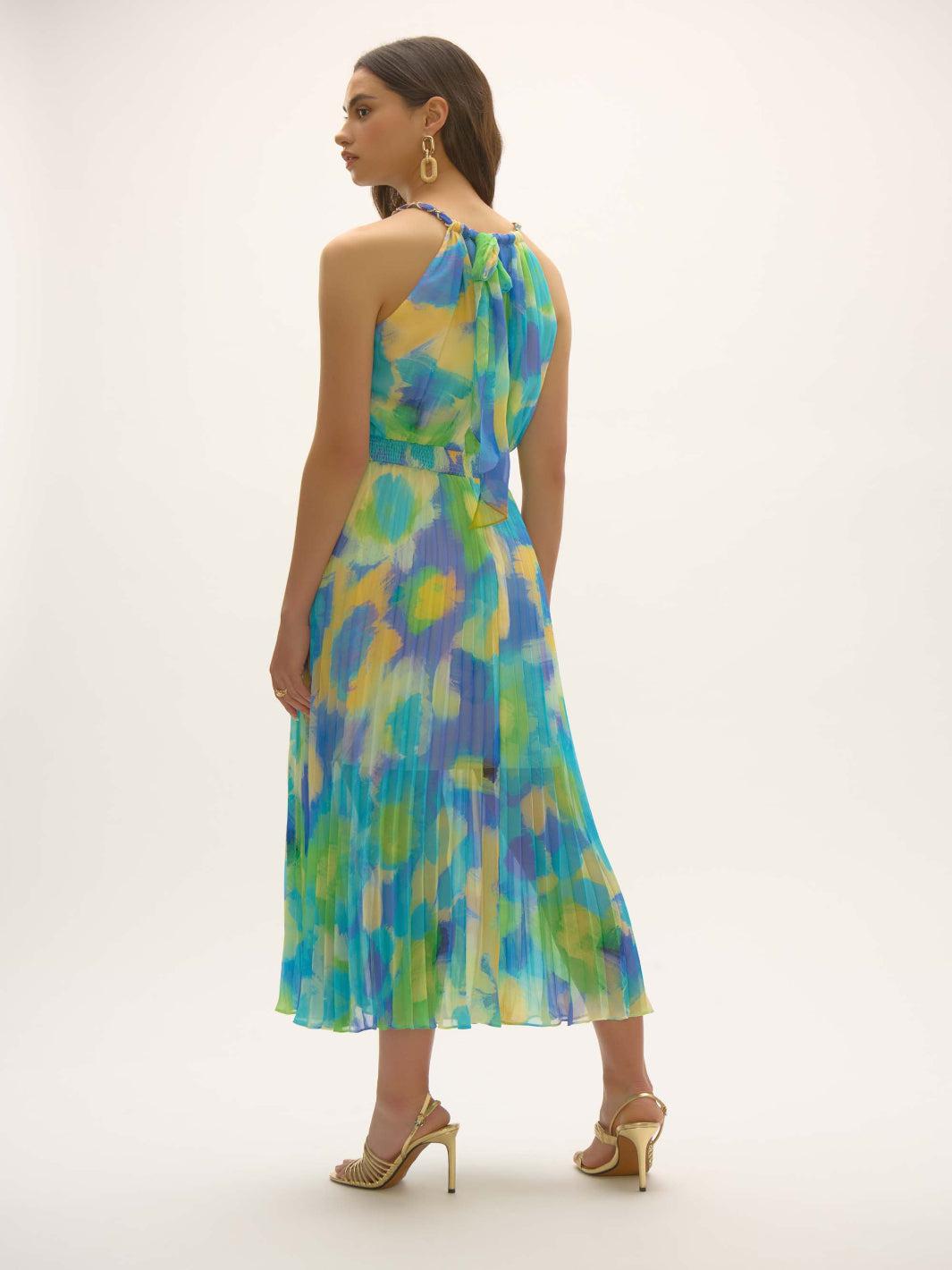 Joseph Ribkoff Sleeveless Abstract Maxi Dress In Multi 252711-Nicola Ross