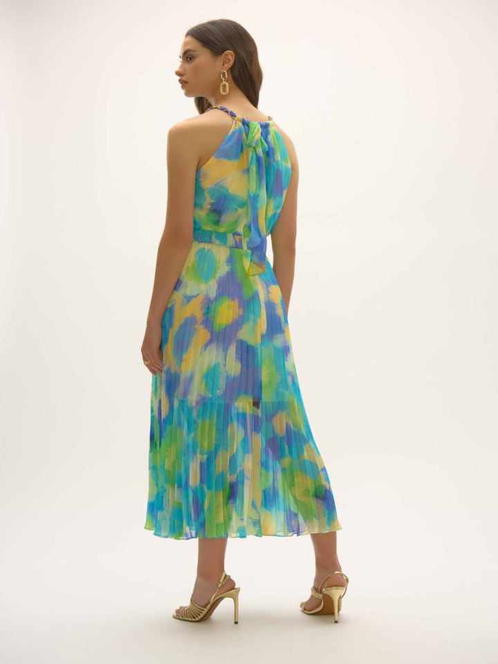 Joseph Ribkoff Sleeveless Abstract Maxi Dress In Multi 252711-Nicola Ross