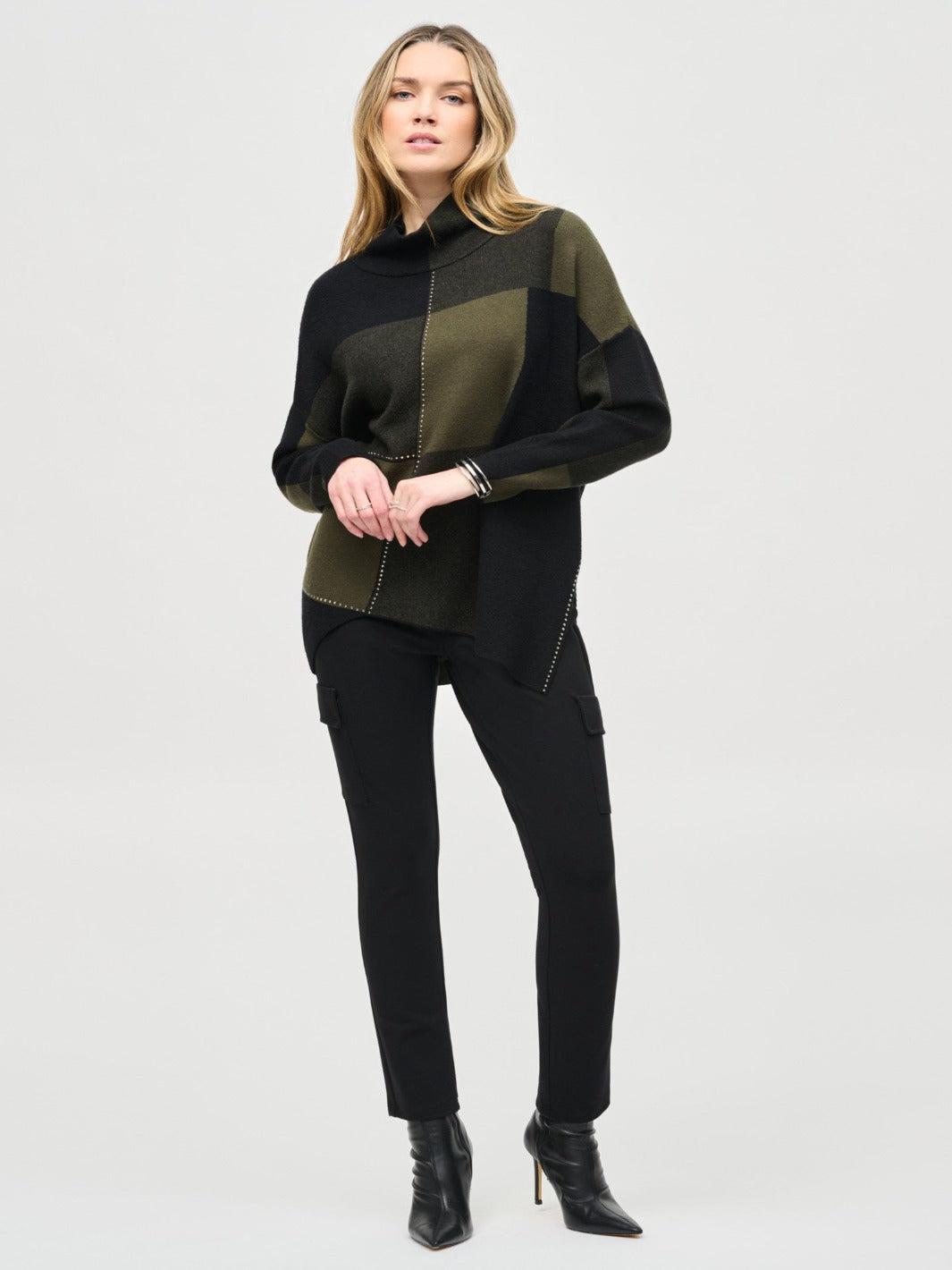 Joseph Ribkoff Tunic In Black / Green 243944-Nicola Ross