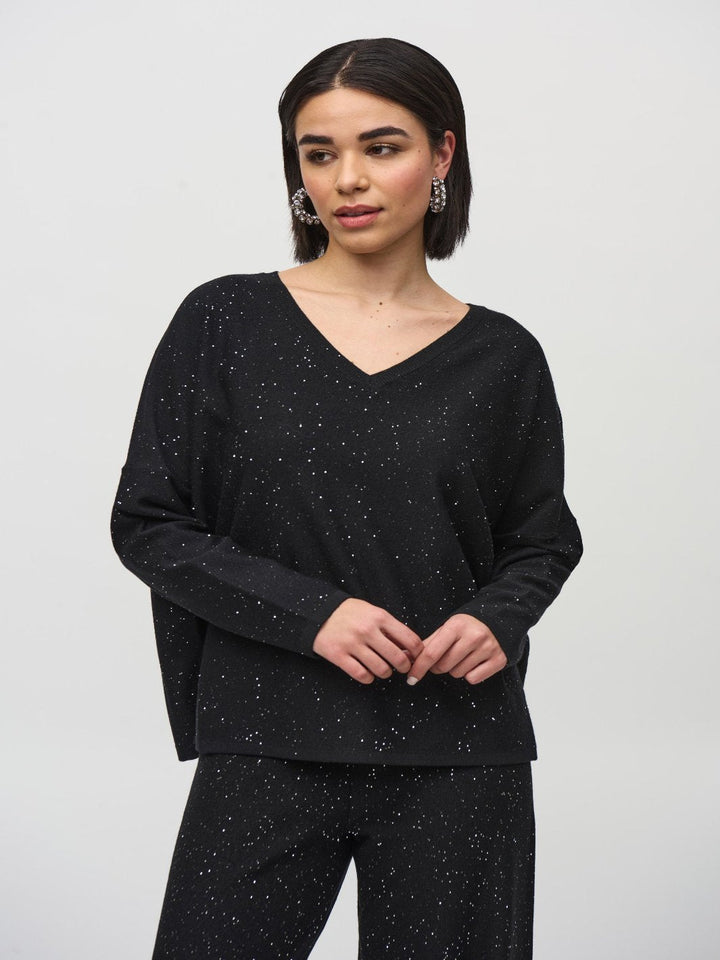 Joseph Ribkoff V-Neck Glitter Pullover Style 244921 € 179-Nicola Ross