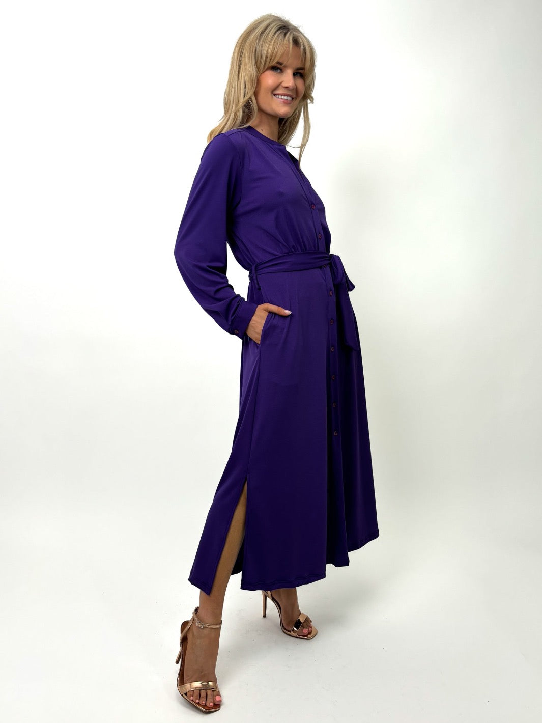 Kate & Pippa Capri Dress In Purple-Nicola Ross