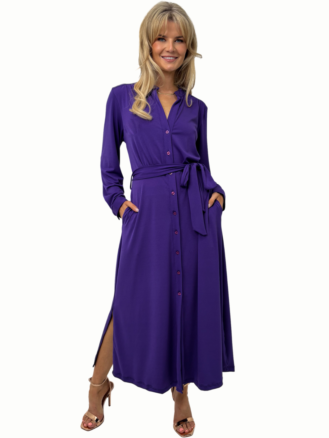 Kate & Pippa Capri Dress In Purple-Nicola Ross