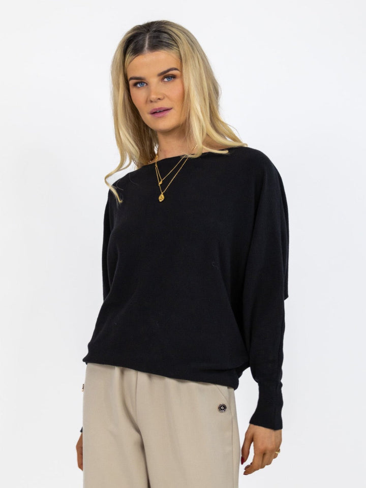 Kate & Pippa Elba Knit Jumper In Black-Nicola Ross