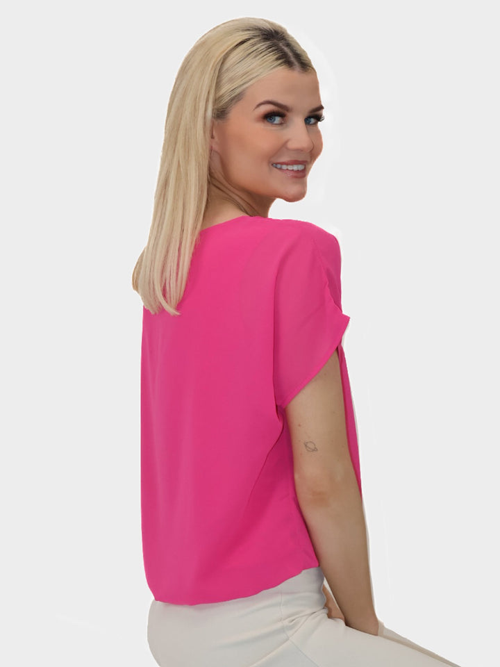 Kate & Pippa Eva Zip Top In Cerise Pink-Nicola Ross