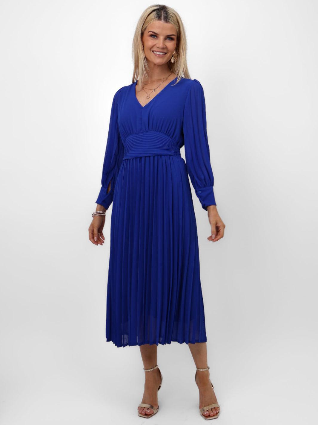 Kate & Pippa Hannah Dress In Royal Blue-Nicola Ross