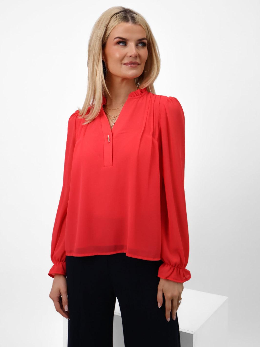 Kate & Pippa Heidi Top In Coral-Nicola Ross