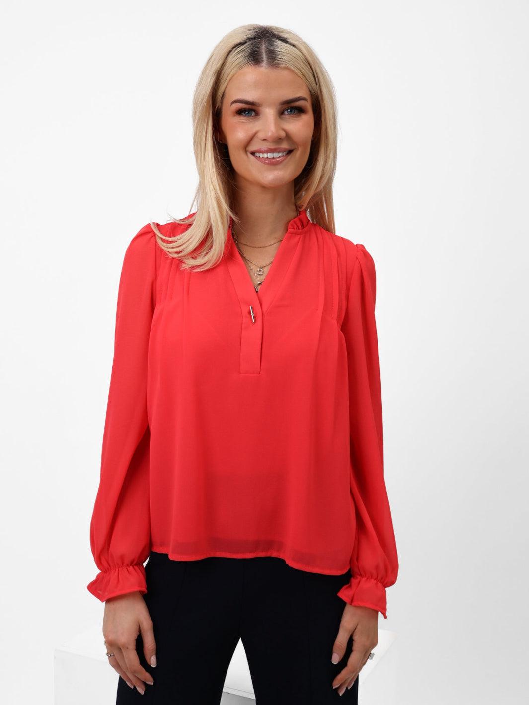 Kate & Pippa Heidi Top In Coral-Nicola Ross