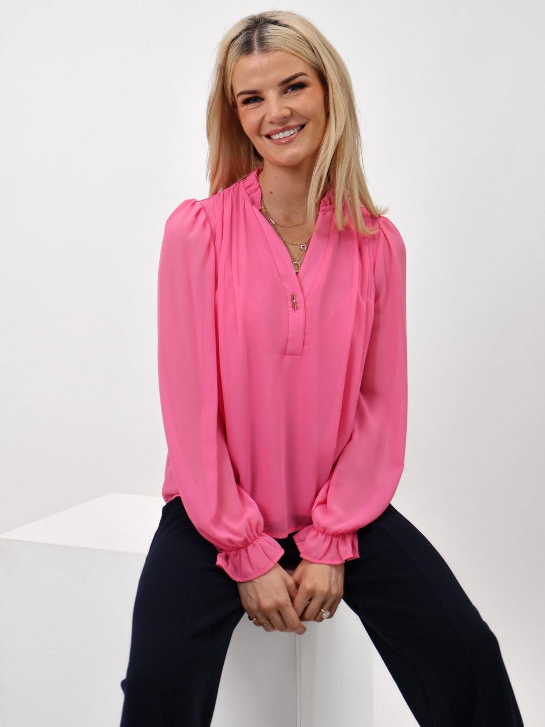 Kate & Pippa Heidi Top In Pink-Nicola Ross