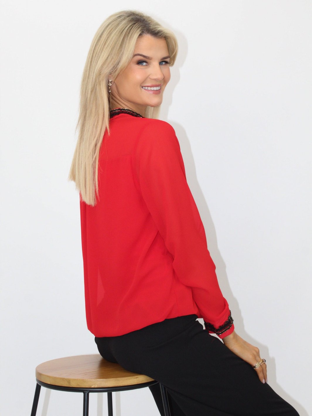 Kate & Pippa Kira Top In Red-Nicola Ross