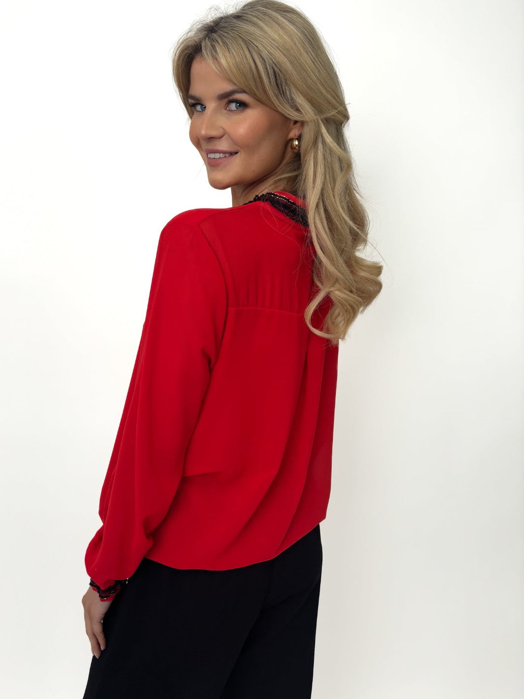 Kate & Pippa Kira Top In Red-Nicola Ross