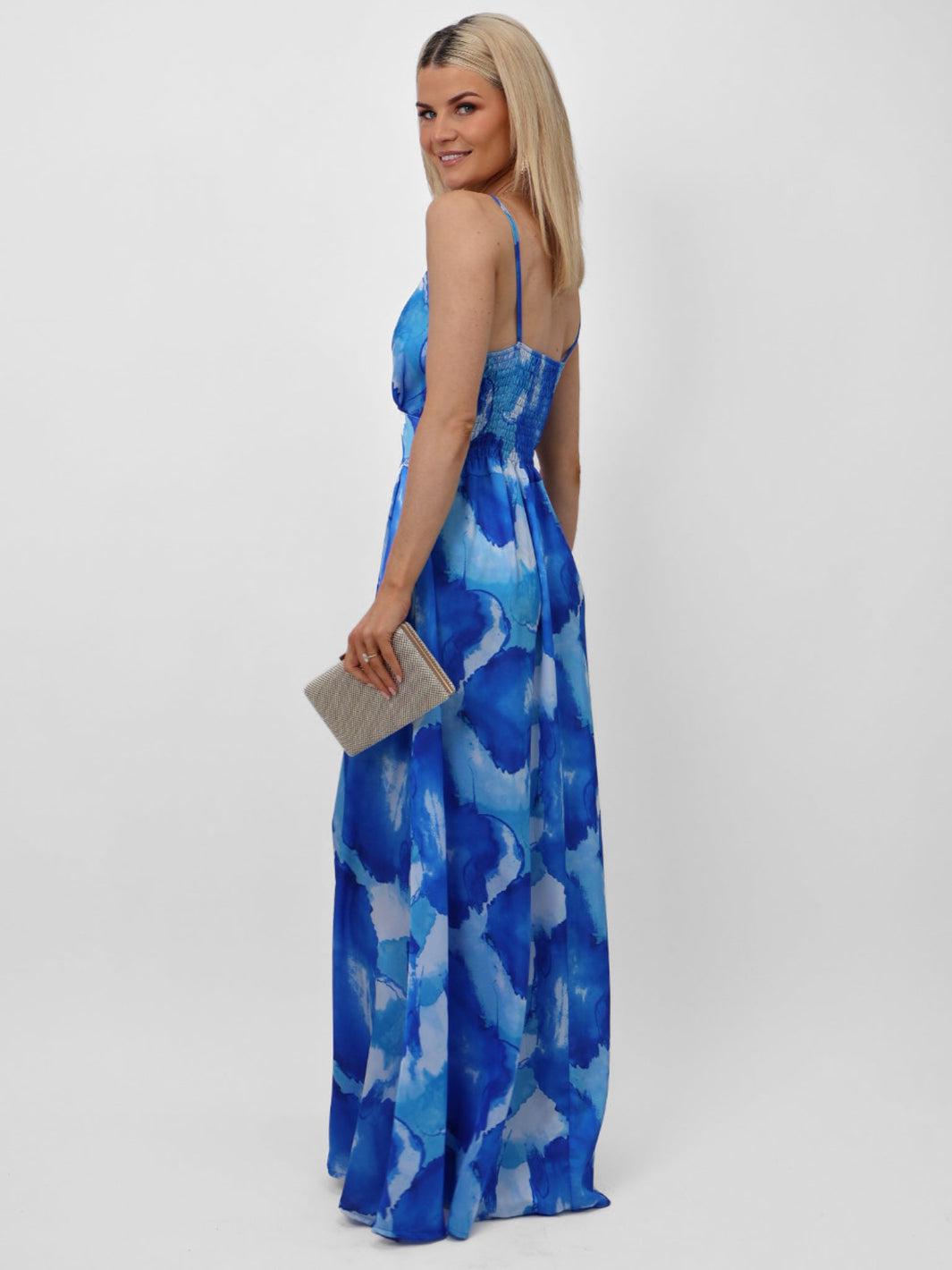 Kate & Pippa Lola Maxi Dress In Blue-Nicola Ross