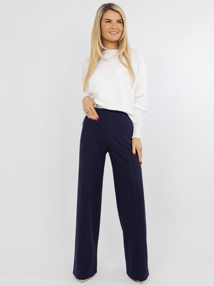 Kate & Pippa Lulu High Waist Trousers In Midnight Navy-Nicola Ross