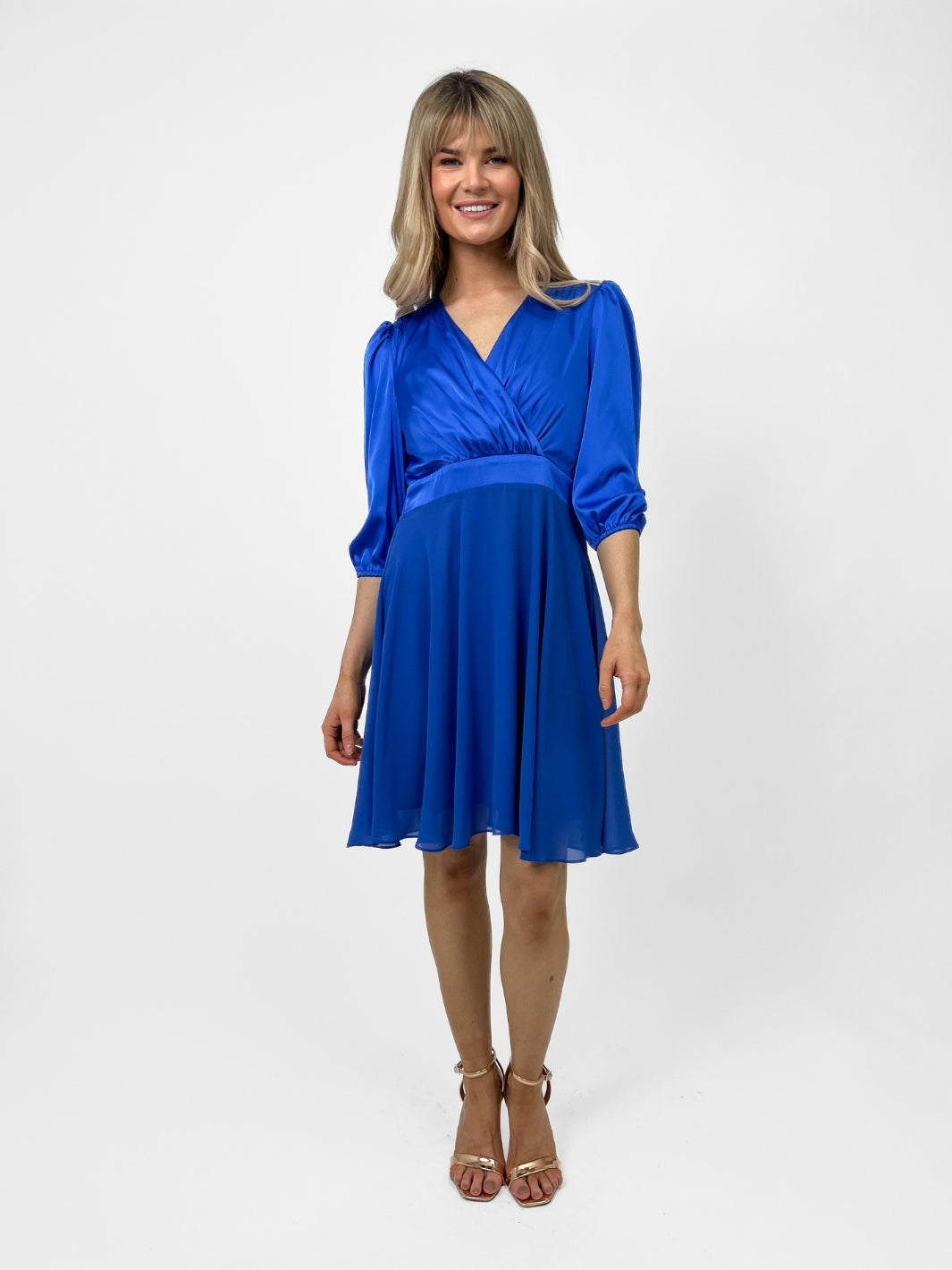 Kate & Pippa Monroe Mini Dress In Blue-Nicola Ross