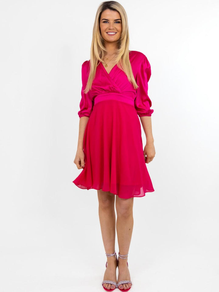 Kate & Pippa Monroe Mini Dress In Cerise Pink-Nicola Ross