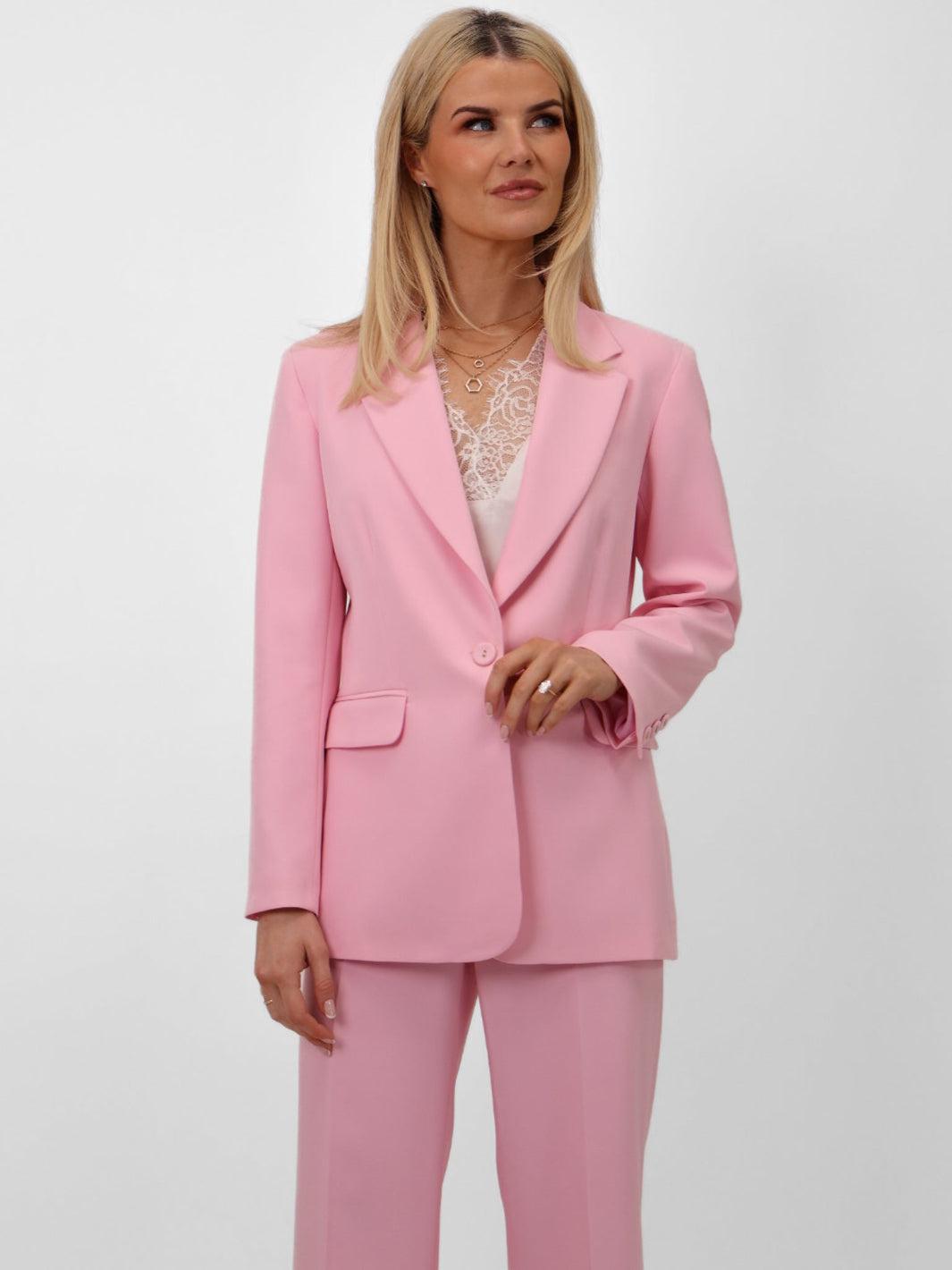 Kate & Pippa Sassari Blazer In Light Pink-Nicola Ross