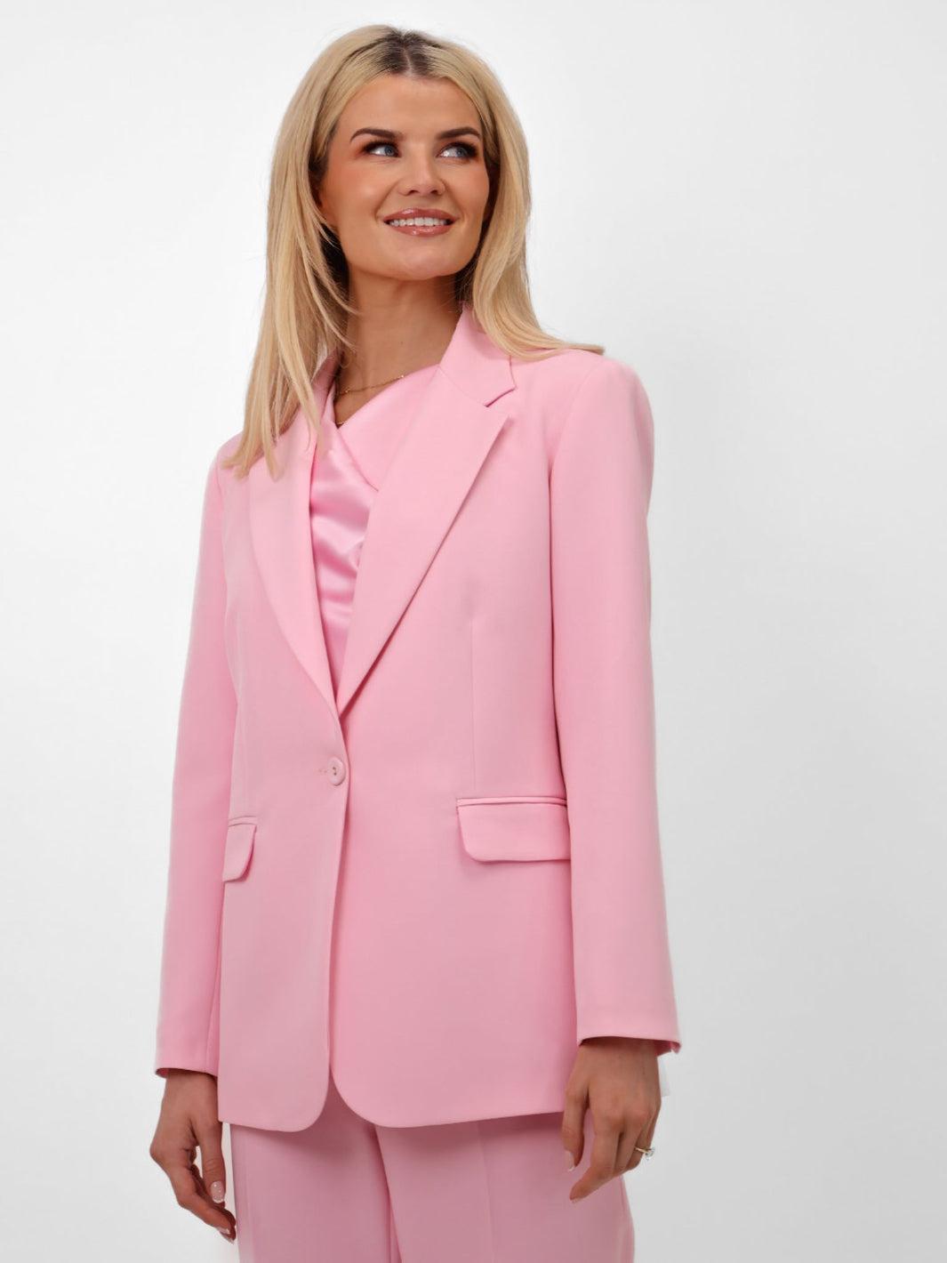 Kate & Pippa Sassari Blazer In Light Pink-Nicola Ross