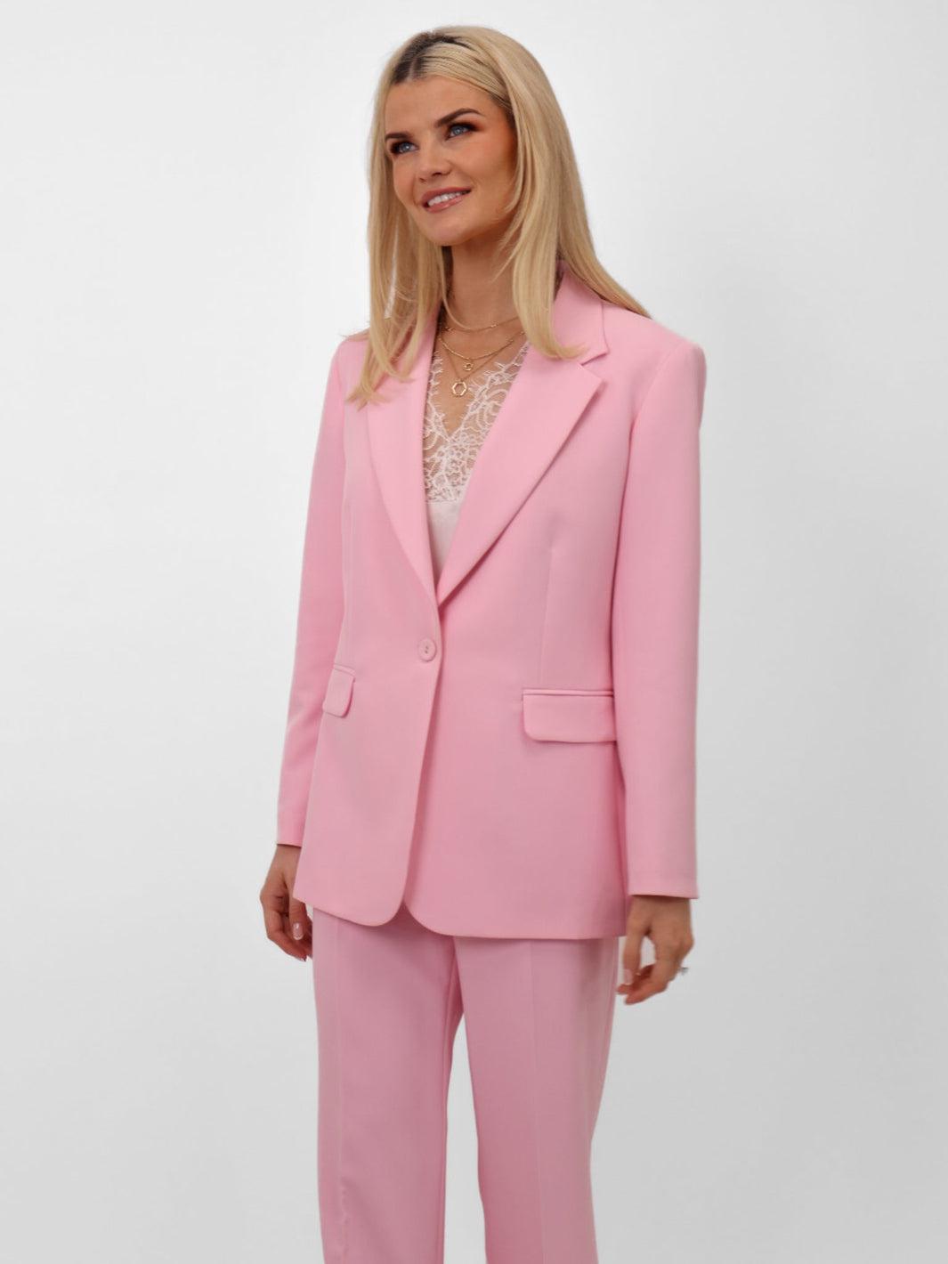 Kate & Pippa Sassari Blazer In Light Pink-Nicola Ross