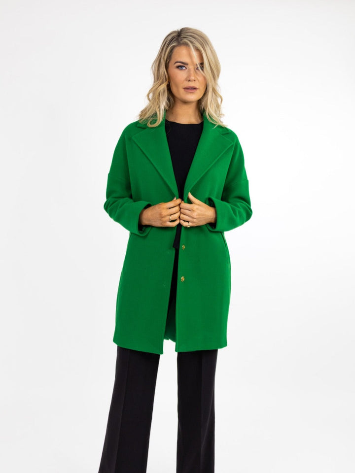 Kate & Pippa Savona Coat In Green-Nicola Ross