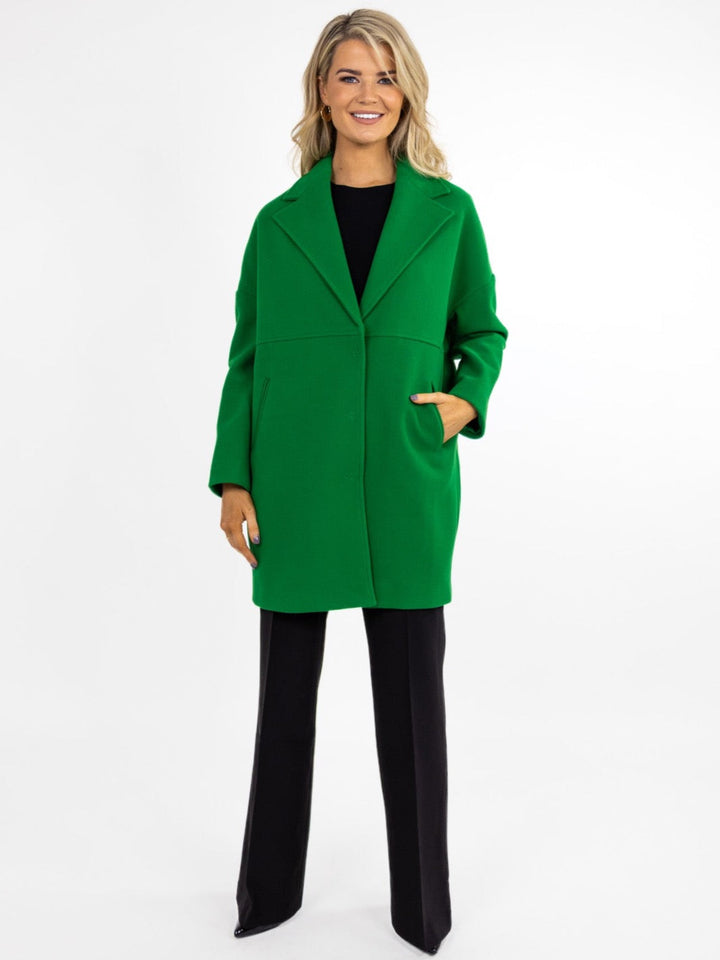 Kate & Pippa Savona Coat In Green-Nicola Ross