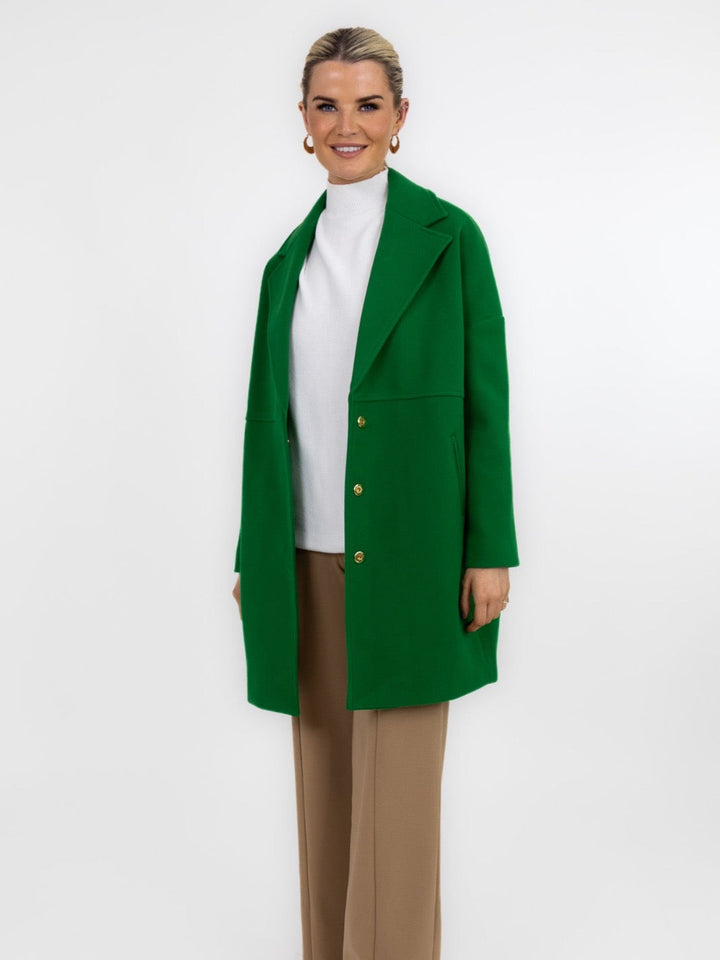 Kate & Pippa Savona Coat In Green-Nicola Ross