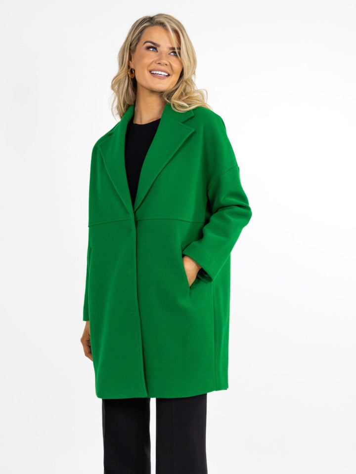 Kate & Pippa Savona Coat In Green-Nicola Ross