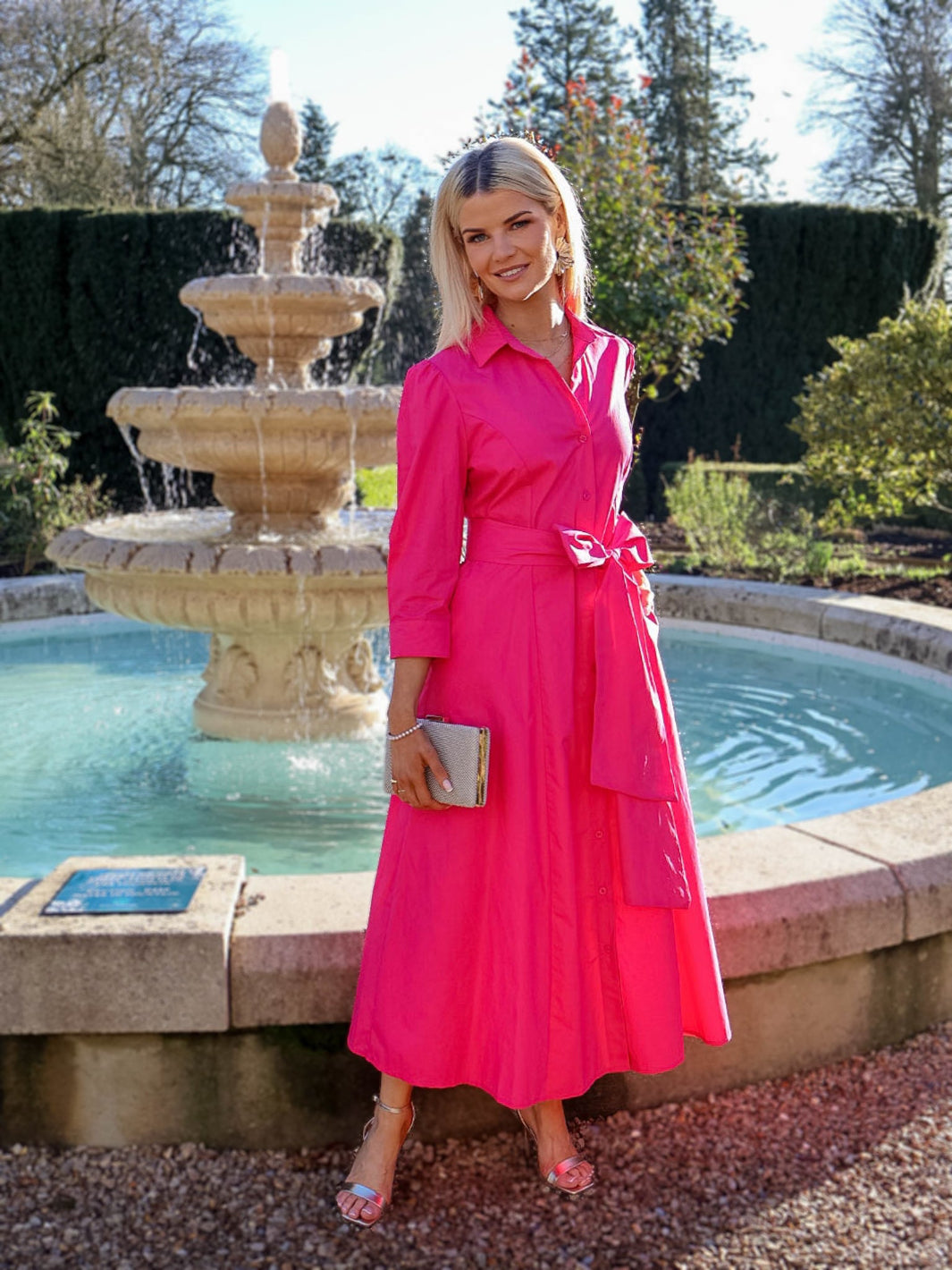 Kate & Pippa Victoria Maxi Dress In Pink PRE-ORDER DISPATCH 21/02-Nicola Ross