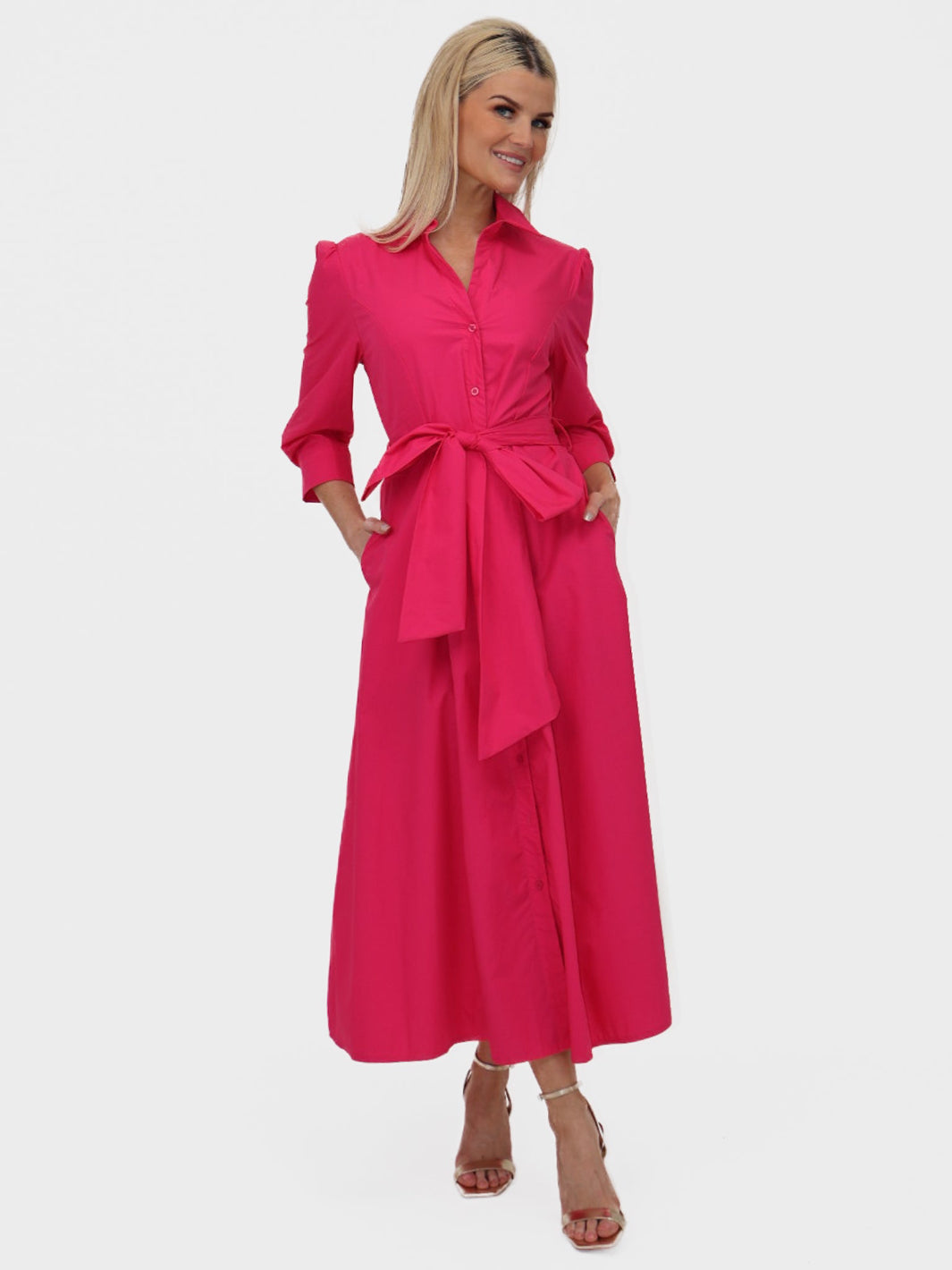 Kate & Pippa Victoria Maxi Dress In Pink-Nicola Ross