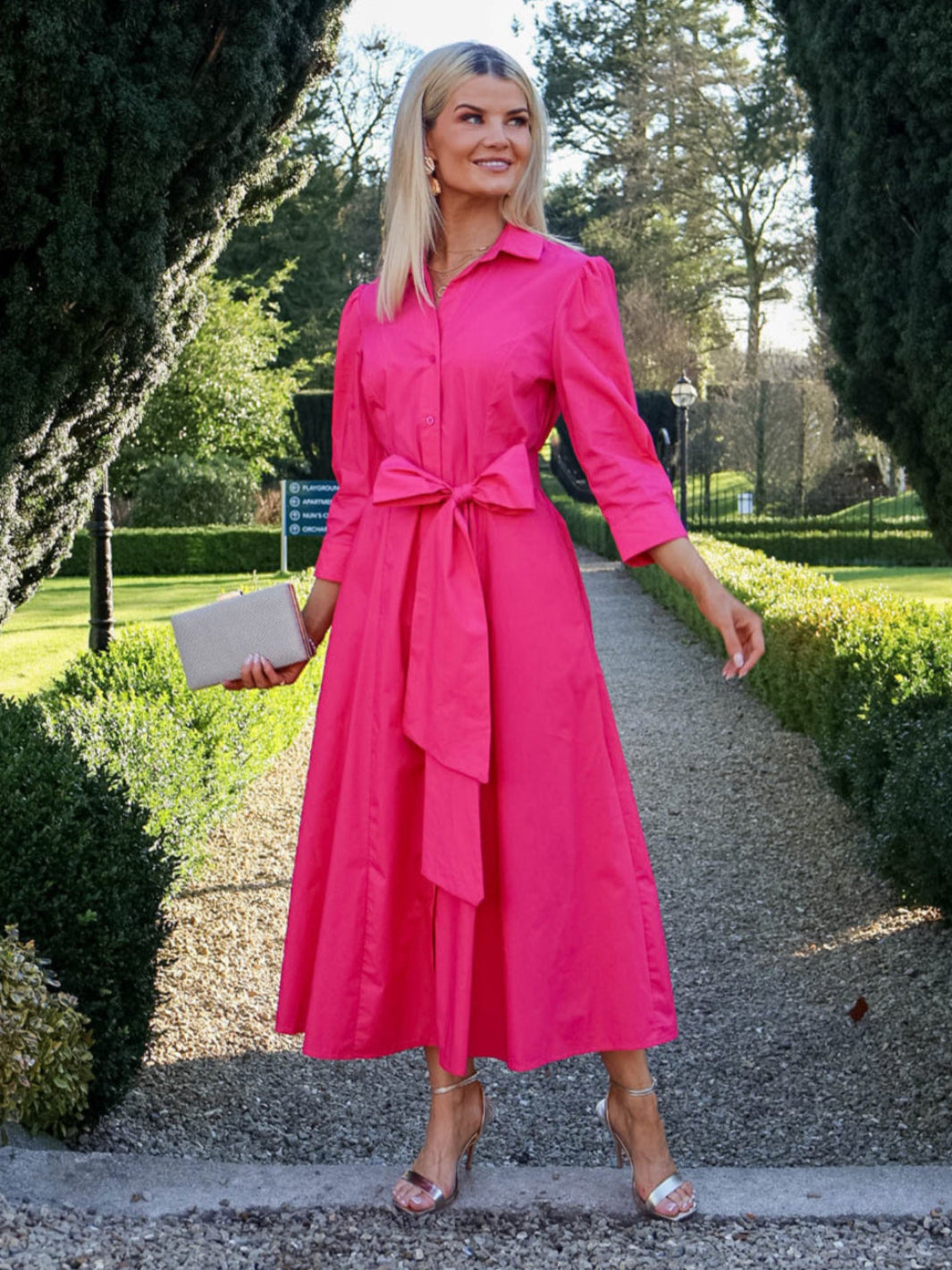 Kate & Pippa Victoria Maxi Dress In Pink PRE-ORDER DISPATCH 21/02-Nicola Ross