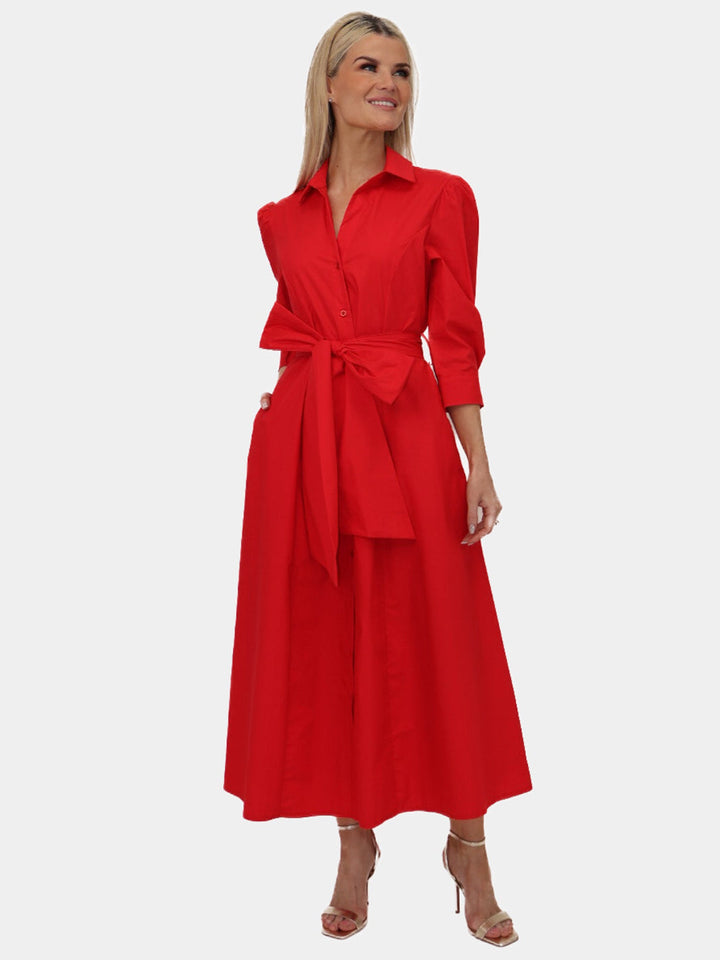 Kate & Pippa Victoria Maxi Dress In Red-Nicola Ross