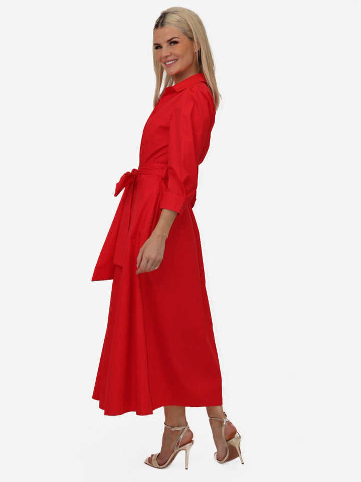 Kate & Pippa Victoria Maxi Dress In Red-Nicola Ross