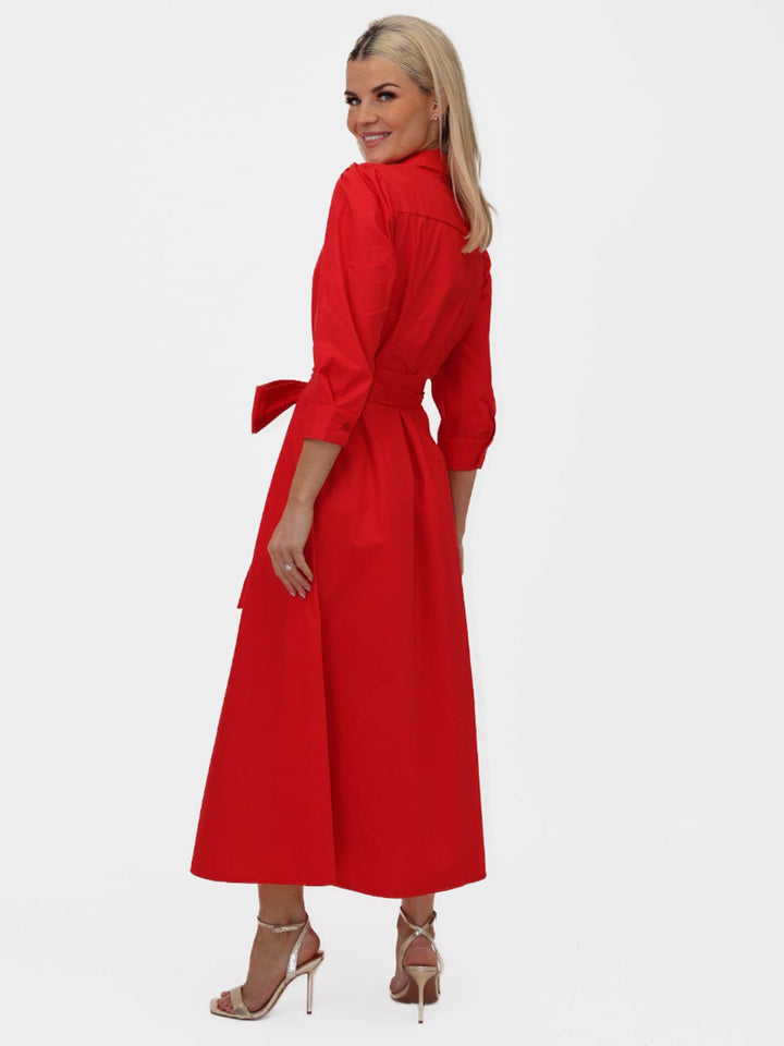 Kate & Pippa Victoria Maxi Dress In Red-Nicola Ross