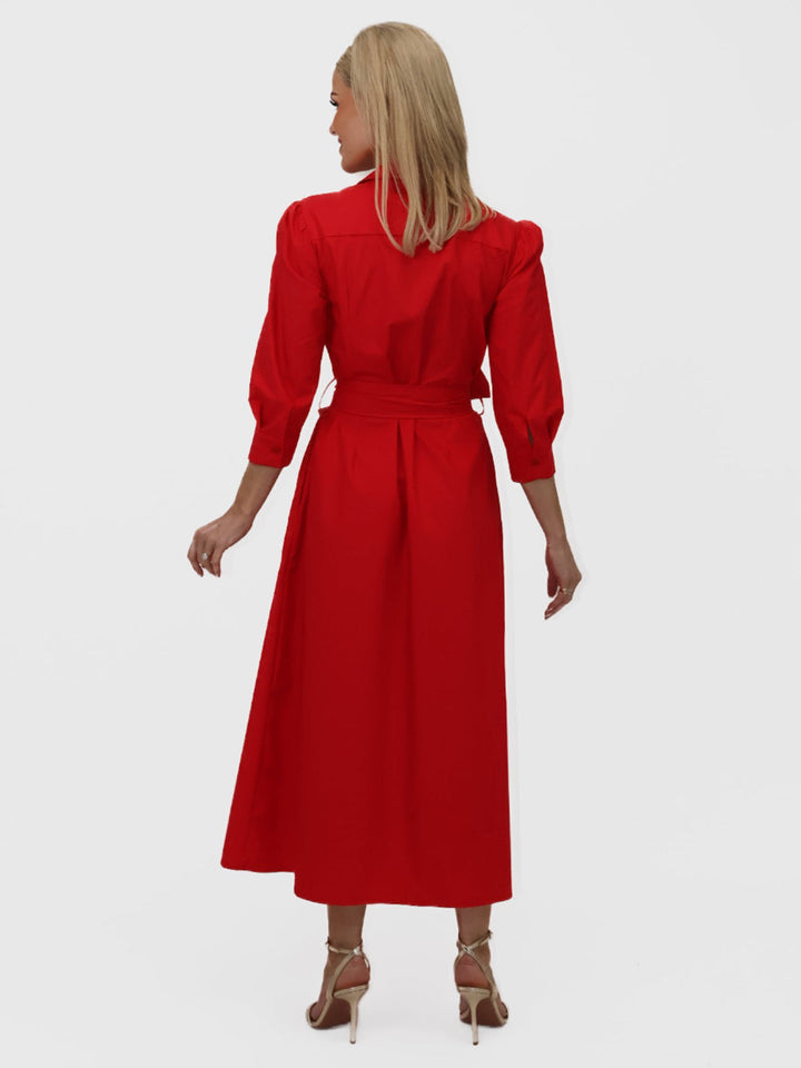 Kate & Pippa Victoria Maxi Dress In Red-Nicola Ross