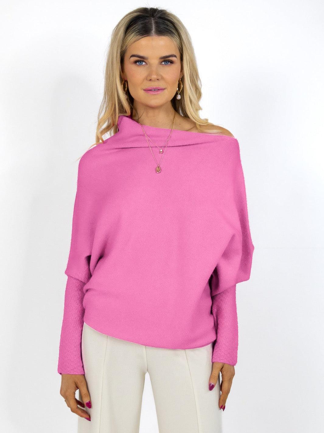 Kate & Pippa Windsor Knit Jumper In Petal Pink-Nicola Ross