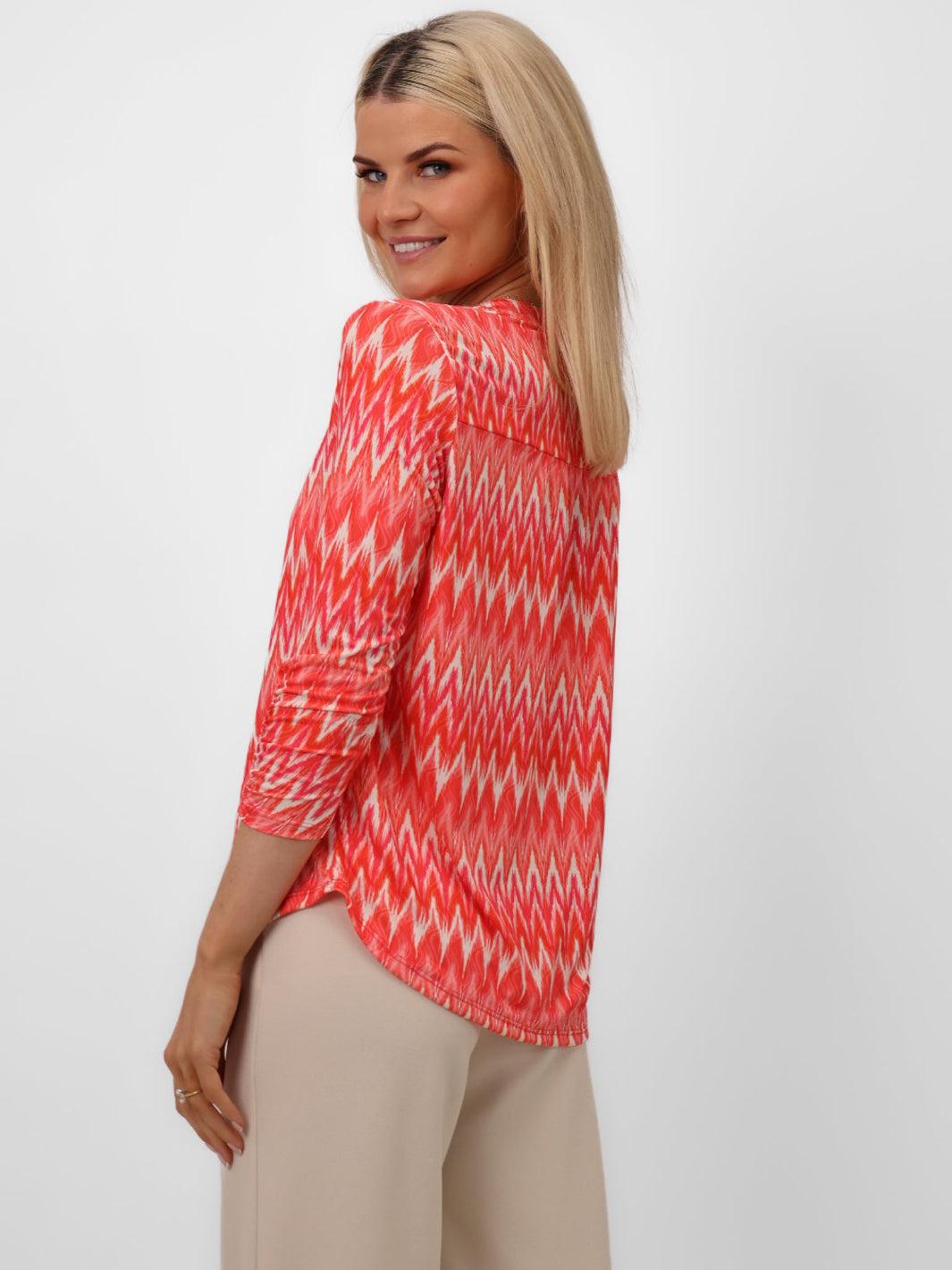 Kate & Pippa Zip Top In Orange-Nicola Ross